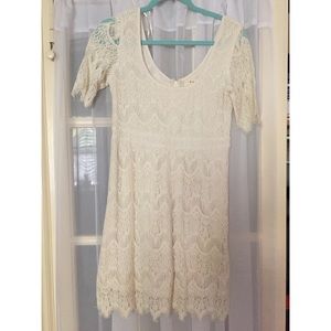 White lace urban outfitters dress
